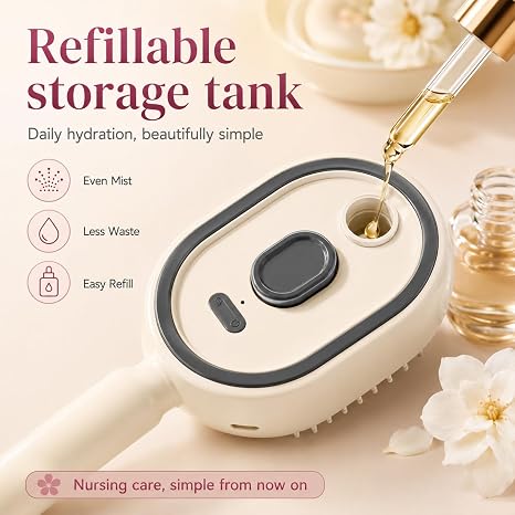New Electric Steam Hair Brush - Rechargeable Detangling Comb