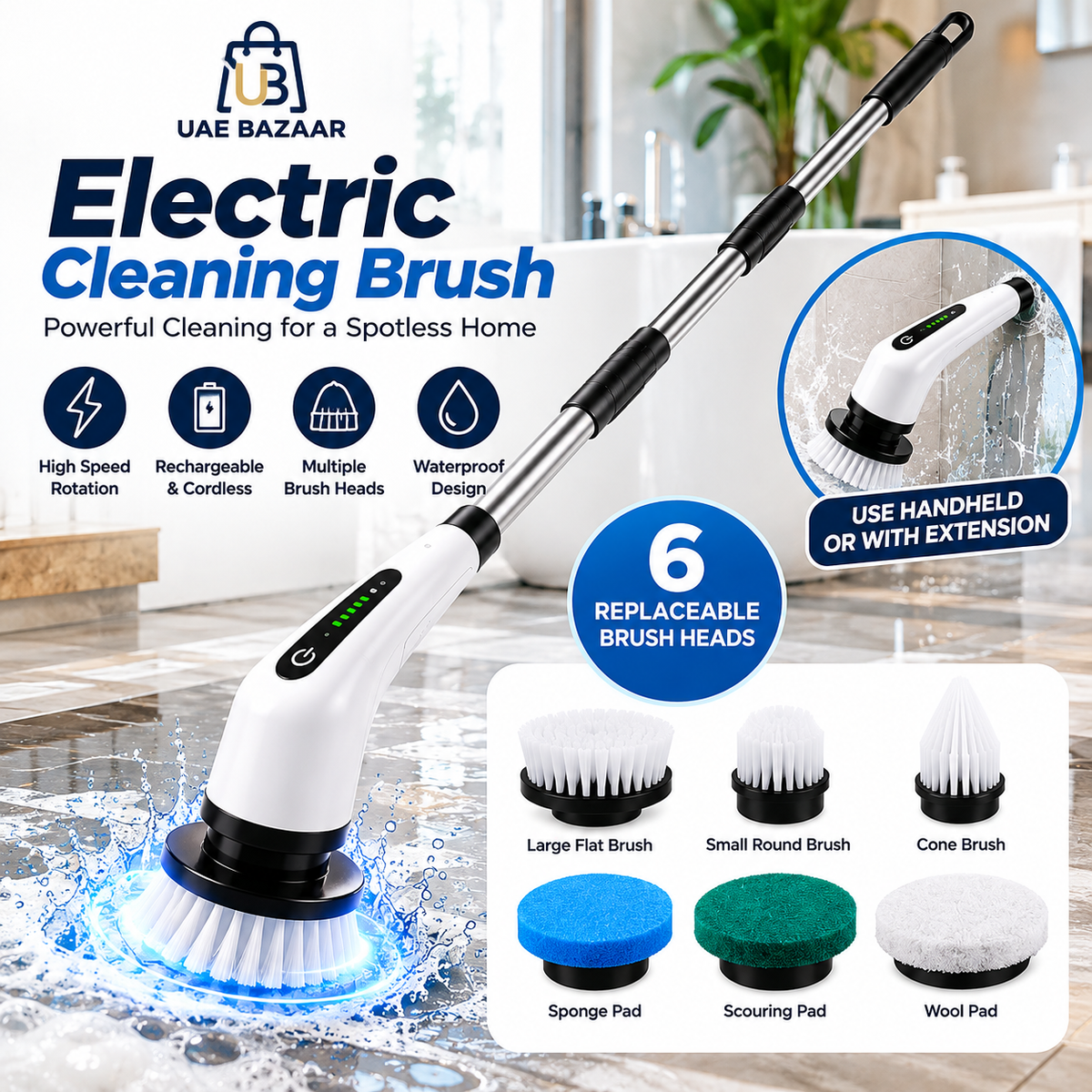 Electric Cleaning Brush – Multi-Purpose Scrubber