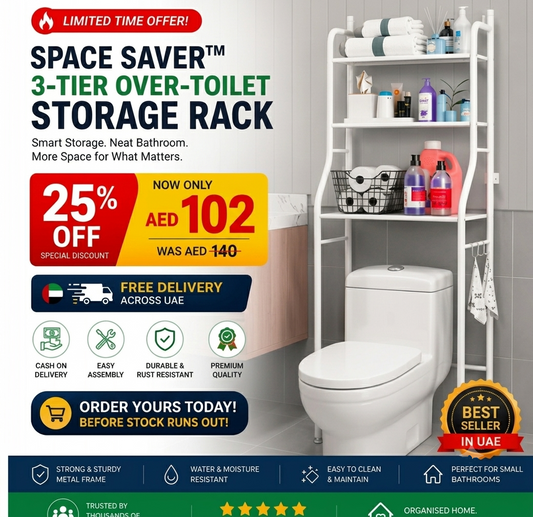 SpaceSaver 3-Tier Over-Toilet Storage Rack