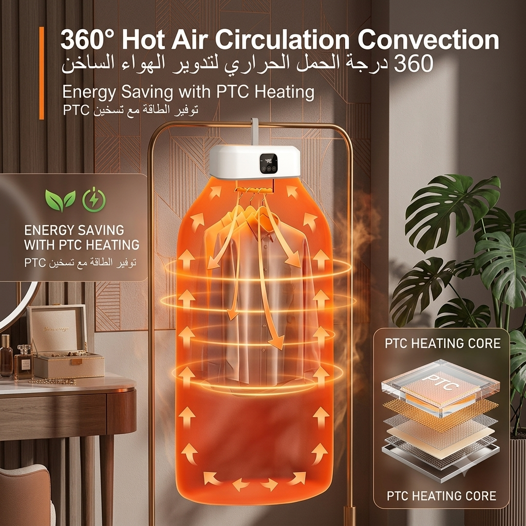 AM-400 Folding Electric Clothes Dryer