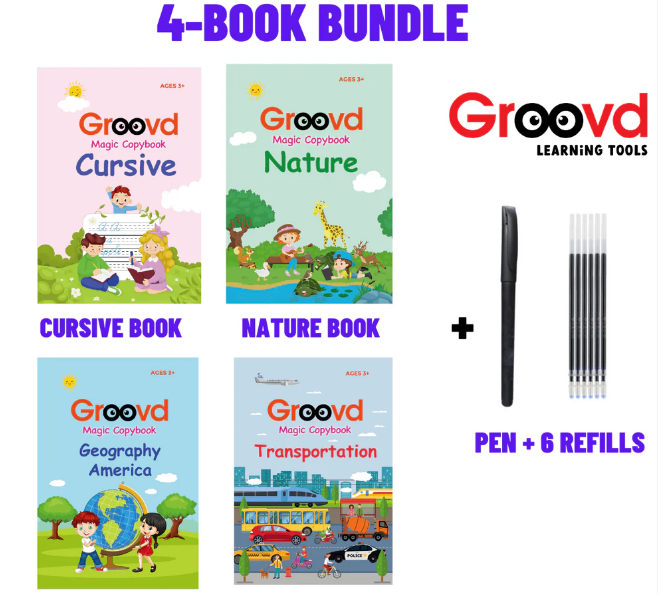 Reusable Magic Practice Book Set for Kids