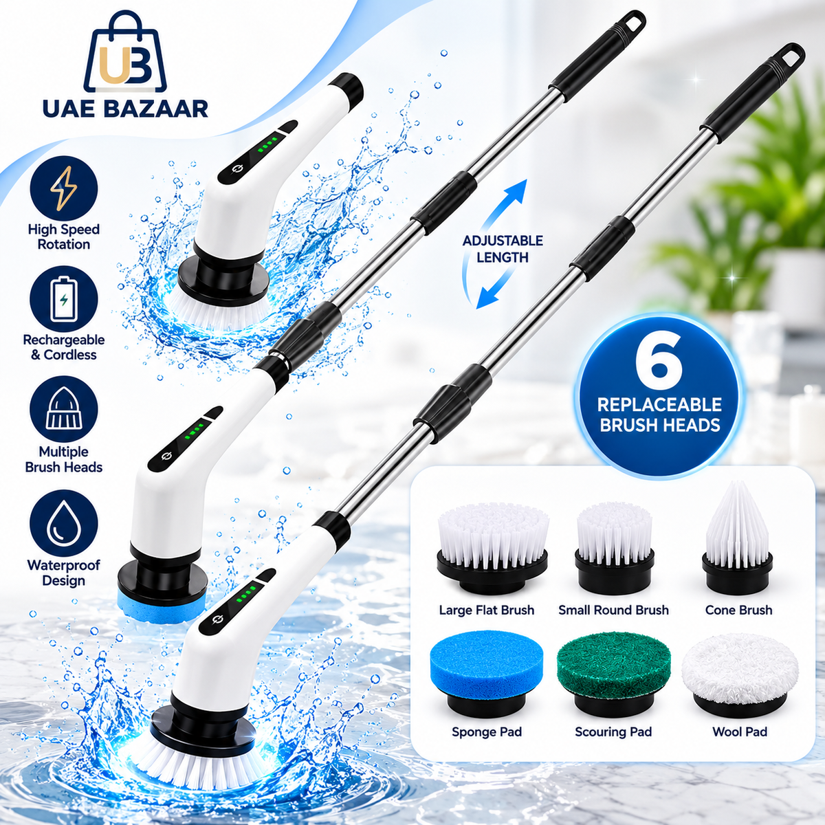 Electric Cleaning Brush – Multi-Purpose Scrubber