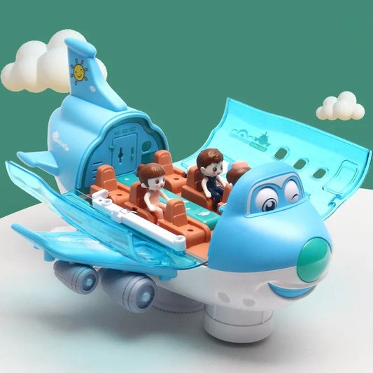 Musical Bump-and-Go Rotating Airplane Toy
